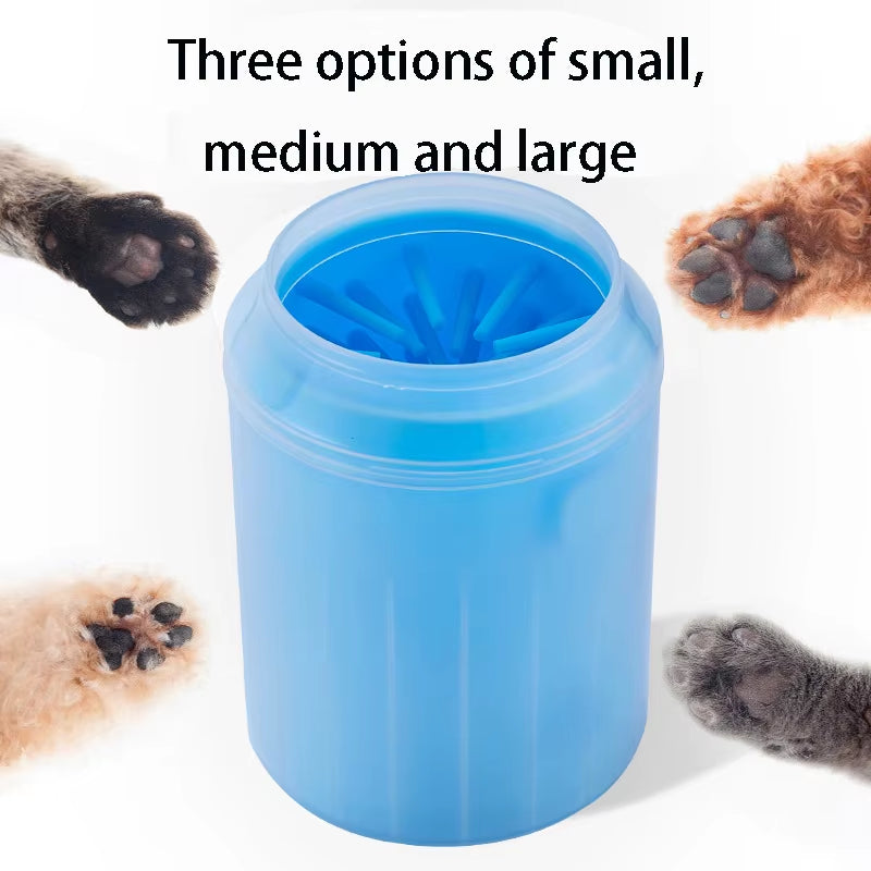 Portable Dog Paw Cleaner Cup with Soft Silicone Brushes for Efficient and Convenient Cleaning