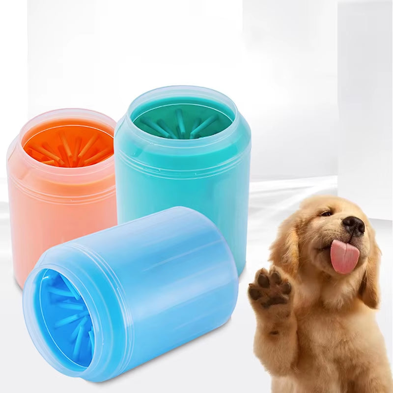 Portable Dog Paw Cleaner Cup with Soft Silicone Brushes for Efficient and Convenient Cleaning