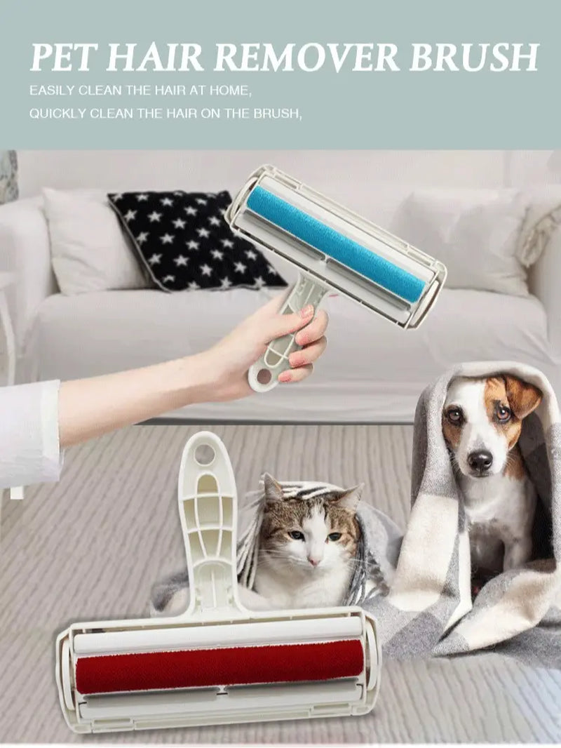 Reusable Pet Hair Remover Roller - Portable Lint Roller for Cats and Dogs - Effective Fur Removal Tool for Furniture, Carpets, and Bedding - Self-Cleaning Design
