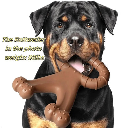 Durable Interactive Dog Chew Toy - Indestructible Beef Flavor Teeth Cleaning Toy for All Dog Sizes