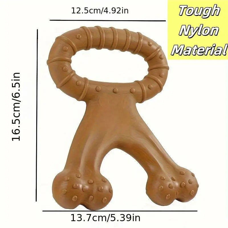 Durable Interactive Dog Chew Toy - Indestructible Beef Flavor Teeth Cleaning Toy for All Dog Sizes