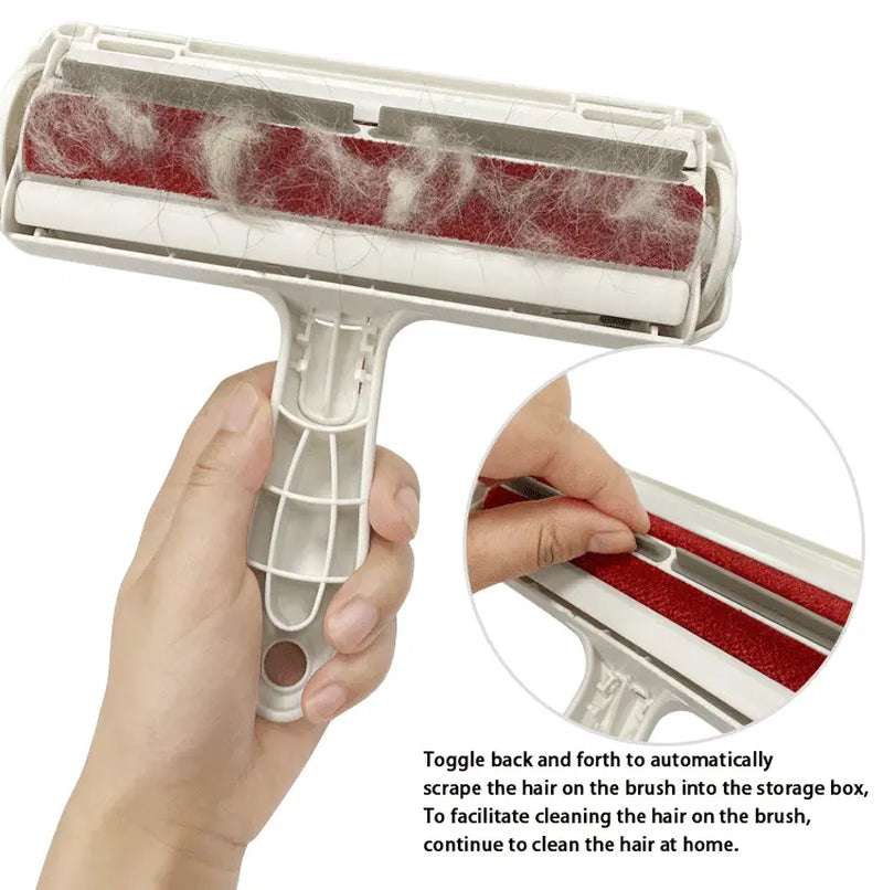 Reusable Pet Hair Remover Roller - Portable Lint Roller for Cats and Dogs - Effective Fur Removal Tool for Furniture, Carpets, and Bedding - Self-Cleaning Design