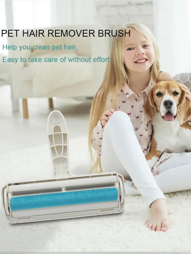 Reusable Pet Hair Remover Roller - Portable Lint Roller for Cats and Dogs - Effective Fur Removal Tool for Furniture, Carpets, and Bedding - Self-Cleaning Design